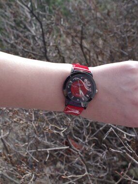 Red Vinyl  Ladies Watch